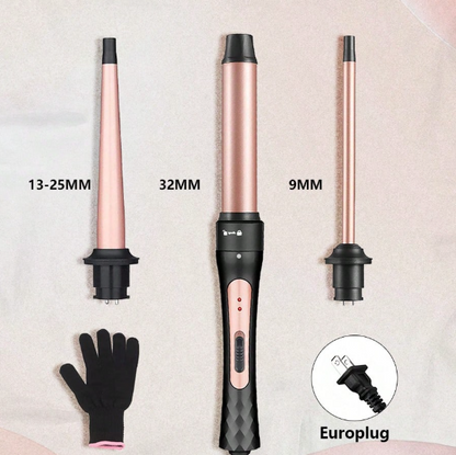 Rizador con 3 Tubos Intercambiables