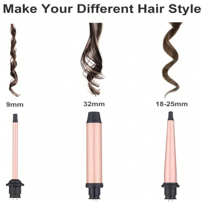 Rizador con 3 Tubos Intercambiables