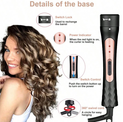 Rizador con 3 Tubos Intercambiables